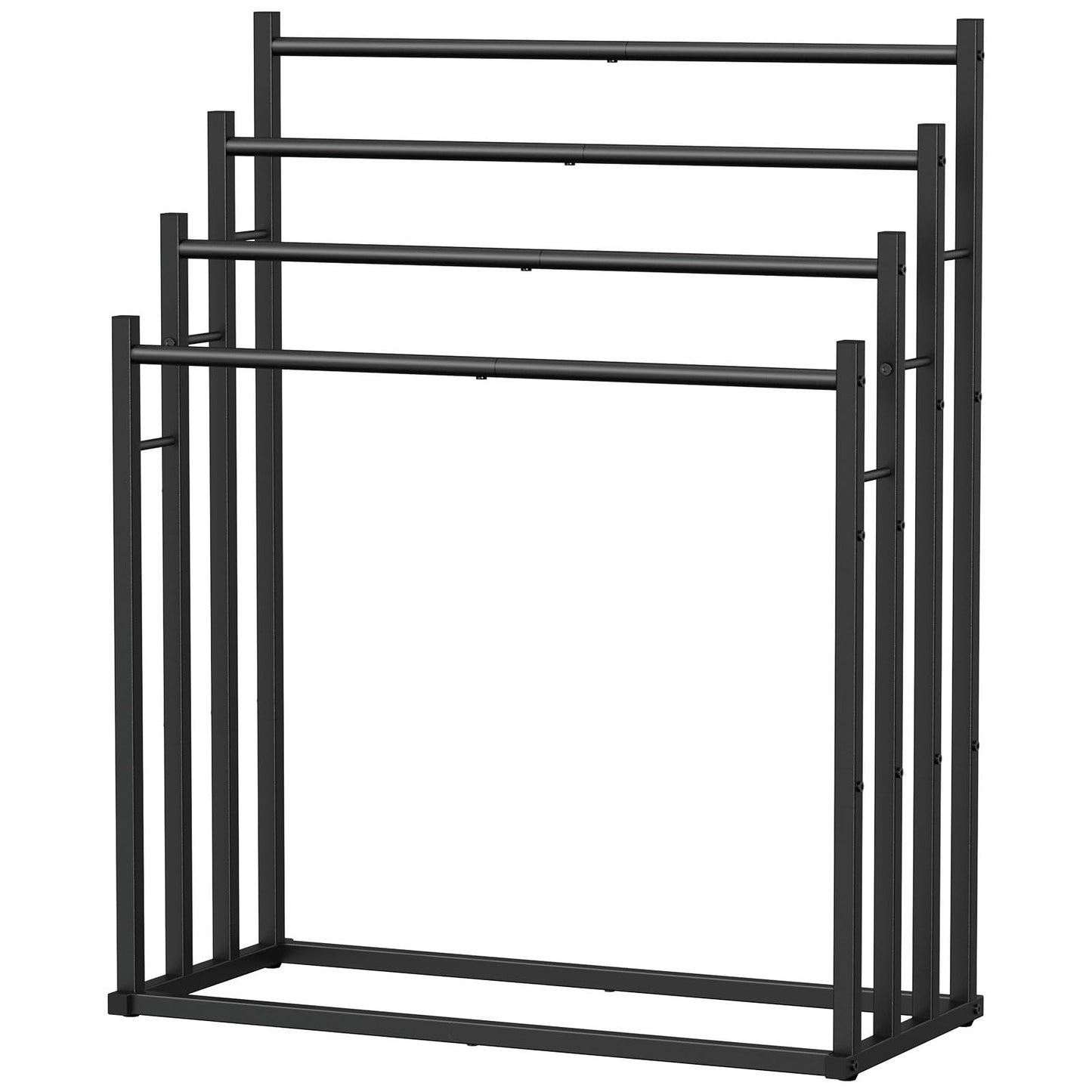 Honiter Towel Racks for Bathroom, 4 Tier Wide Towel Drying Rack Outdoor, Free Standing Towel Rack, Pool Towel Blanket Stand and Display Rack for Oversized Bath Towels
