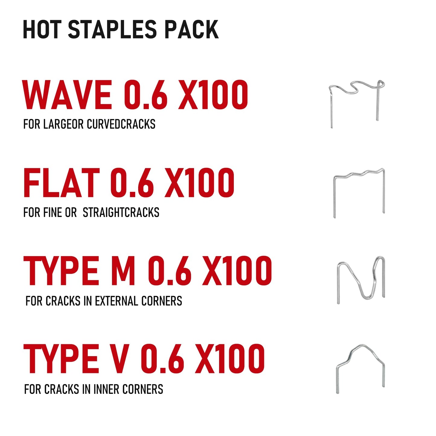 RX WELD 2 in 1 Plastic Welder Welding Kit, 400PCS Hot Staples Repair Kit For Car Bumper Cracks, Kayaks, Plastic Toys