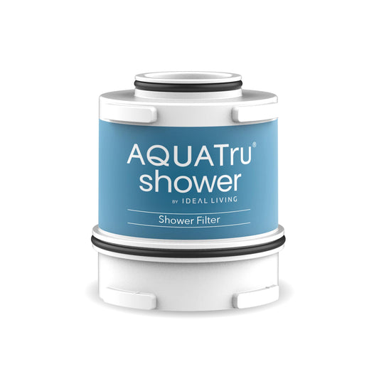 AquaTru Shower Filter High-Output Replacement Cartridge | Triple-Stage Filter Helps Reduce Chlorine, Chloramine, and Other Harmful Contaminants for Soft and Healthy Skin and Hair