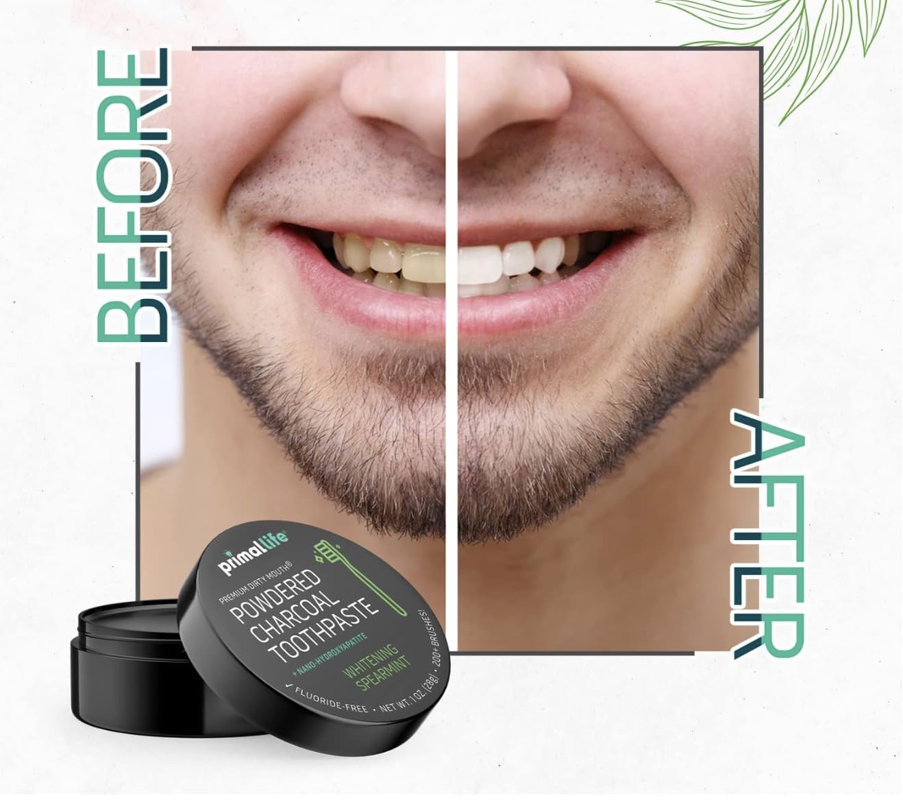 2 Pack of Primal: Life Organics!! - Dirty Mouth Toothpowder, Tooth Cleaning Powder, Flavored Essential Oils with Natural Kaolin & Bentonite Clay, Paleo, Organic, Spearmint, 1 oz LuxProdX Sticker