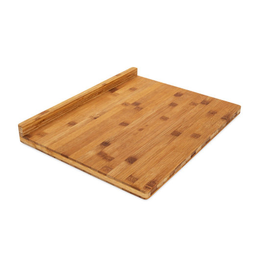 Camco Bamboo Cutting Board with Counter Edge | Perfect for Vegetables, Fruits, Meats, and Cheeses | Measures 18-inches x 14-inches x 1-3/4-inches (43545), Brown