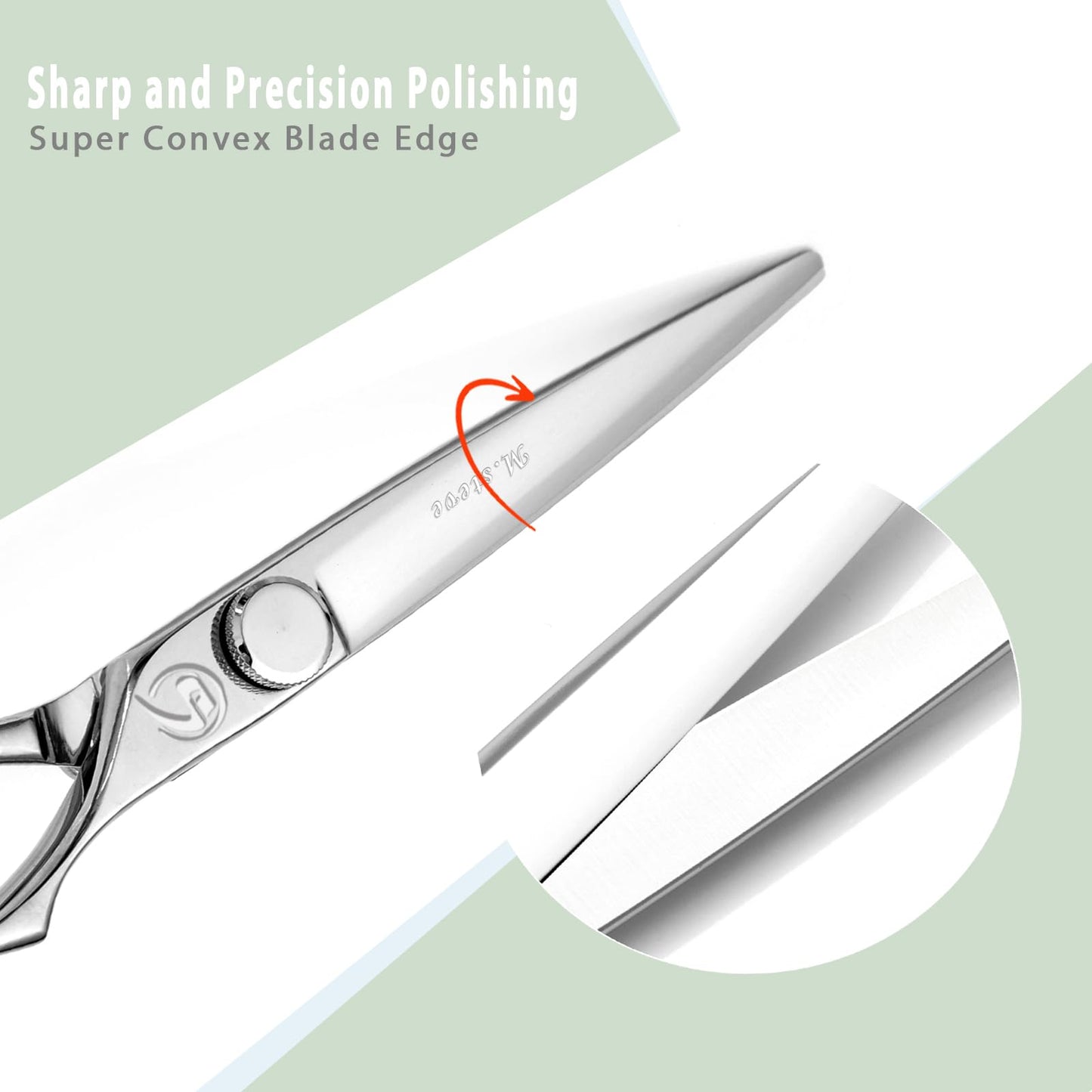 Hair Cutting Scissors 6",Professional shears for hair cutting with Extremely Sharp blades,Stainless Steel Barber Scissors,Hair Shears for Salon/Home Use
