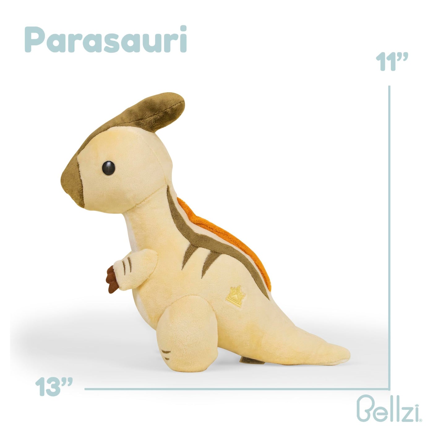 Bellzi Parasaurolophus Dinosaur - Cute Plush Toy - Adorable Dinosaur Plush Parasaurolophus Soft and Gifts, Perfect Gift for All Ages - Parasauri