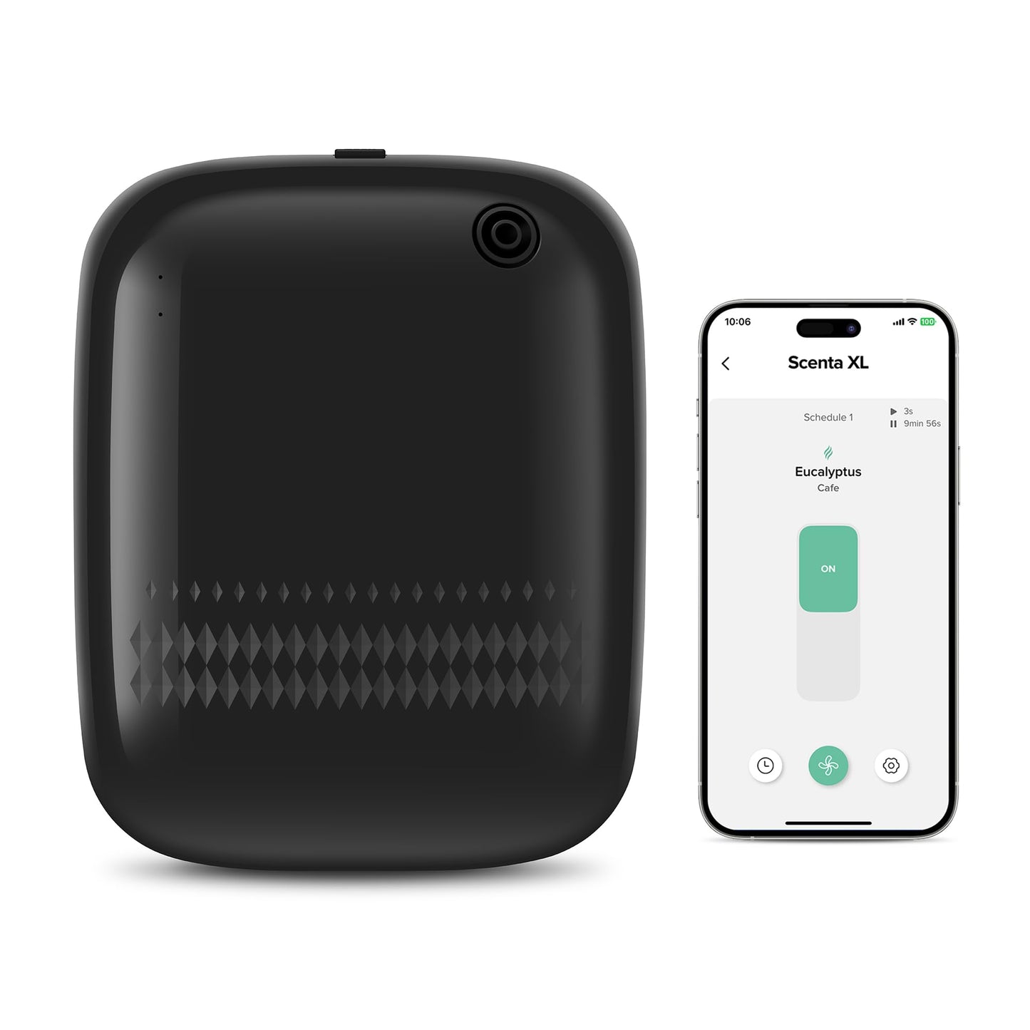 Smart Scent Air Machine with 400mL Capacity Up to 2000 sq.ft. Waterless Essential Oil Diffuser for Home and Commercial Use, Aromatherapy Scent Diffuser for Large Rooms, Difusor de Aromas, ANW-Black