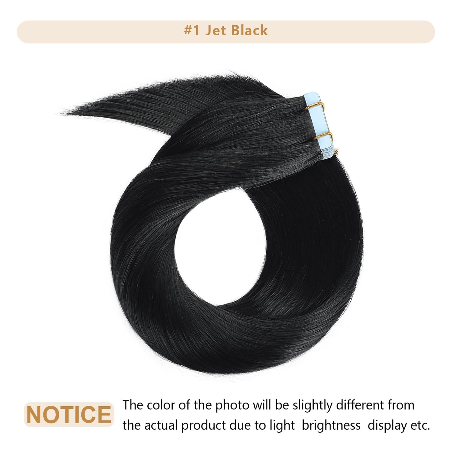 YILITE Tape In Hair Extensions Human Hair #1 Jet Black 20inch Invisible Tape in Hair Extensions Straight Seamless Skin Weft Human Hair Tape In Extensions 20pcs 50g