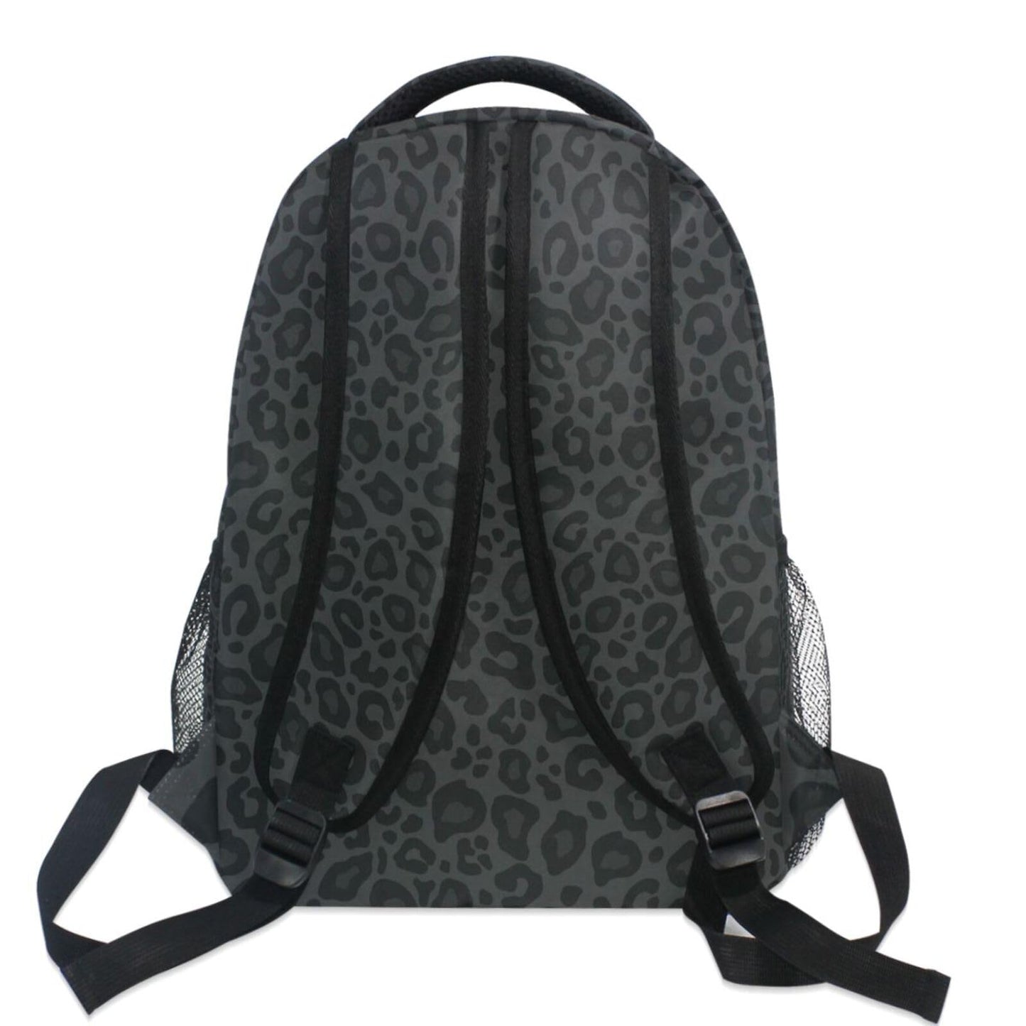 Oarencol Black Leopard Backpack Animal Skin Print Bookbag Daypack Travel Hiking Camping School Laptop Bag