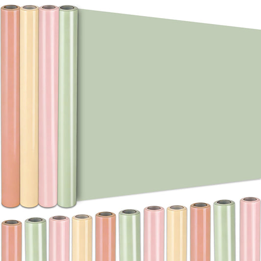 4 Rolls Retro Bulletin Board Paper Gift Wrapping Paper Roll 17.32 in x 19.69 FT Colorful Boho Poster DIY Art Crafts Wallpaper Background for Home Office School Classroom Decor