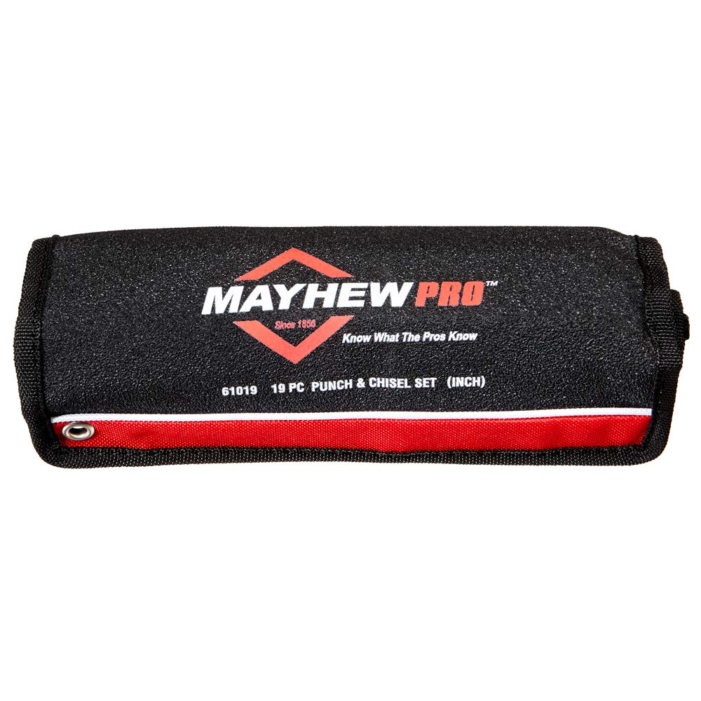 Mayhew Tools 61019 Punch and Chisel Set, 19-Piece, Black Oxide Finish