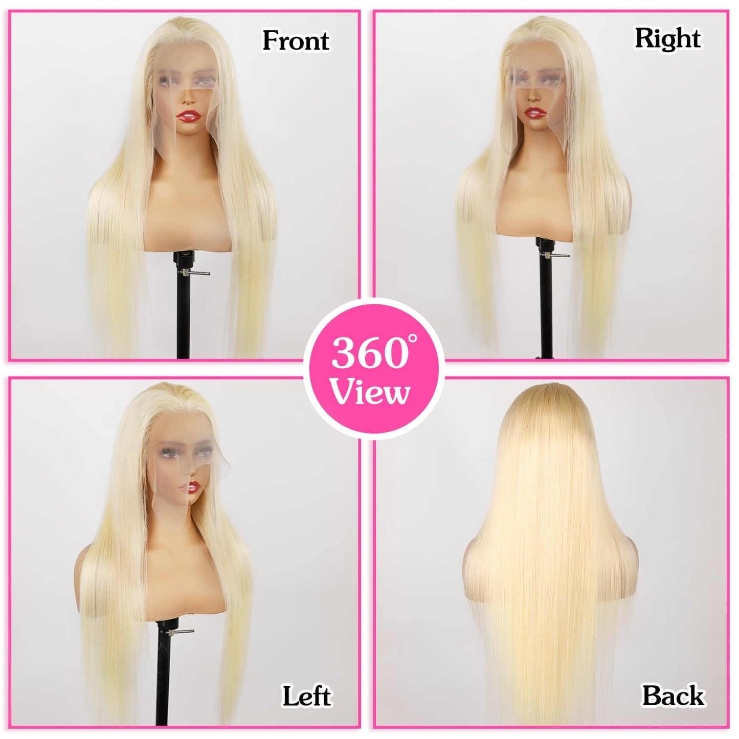 Resore 613 13x6 Lace Front Wig Human Hair 200 Density Straight Blonde Lace Front Wigs Human Hair 28 Inch Full & Thick 613 HD Lace Frontal Wig Human Hair Pre Plucked with Baby Hair for Women