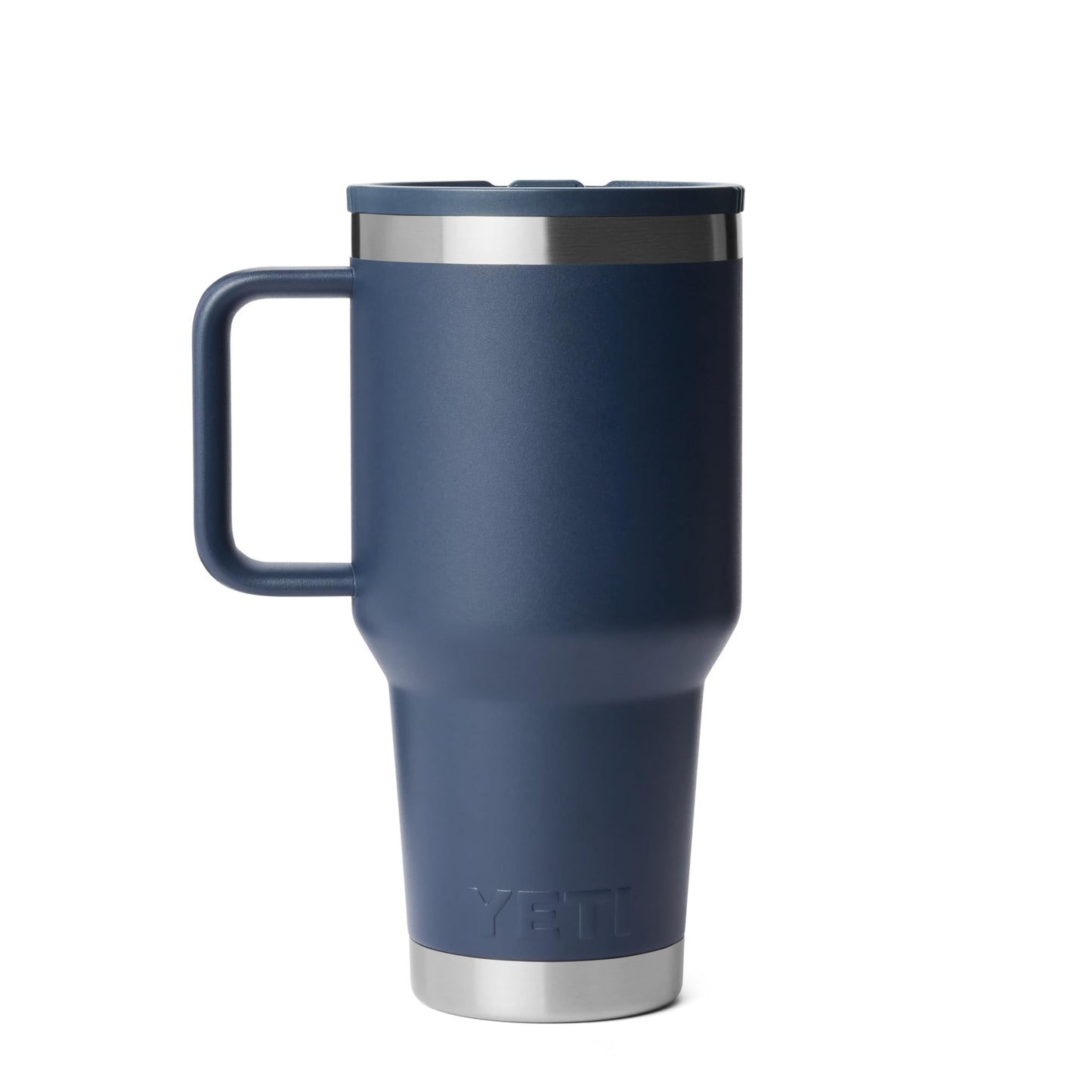 YETI Rambler 30 oz Travel Mug with Flip Straw Lid – Stainless Steel, Vacuum Insulated, Leakproof, Cup Holder Friendly, Navy