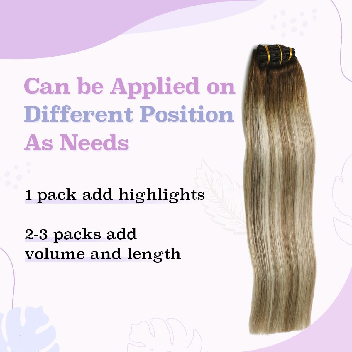 Sindra Human Hair Clip in Extensions Balayage Darker Brown to Ash Brown and Golden Blonde Clip in Hair Extensions Human Hair 20 Inch 120g 6pcs Thick Remy Human Hair Extensions C20#3/8/22