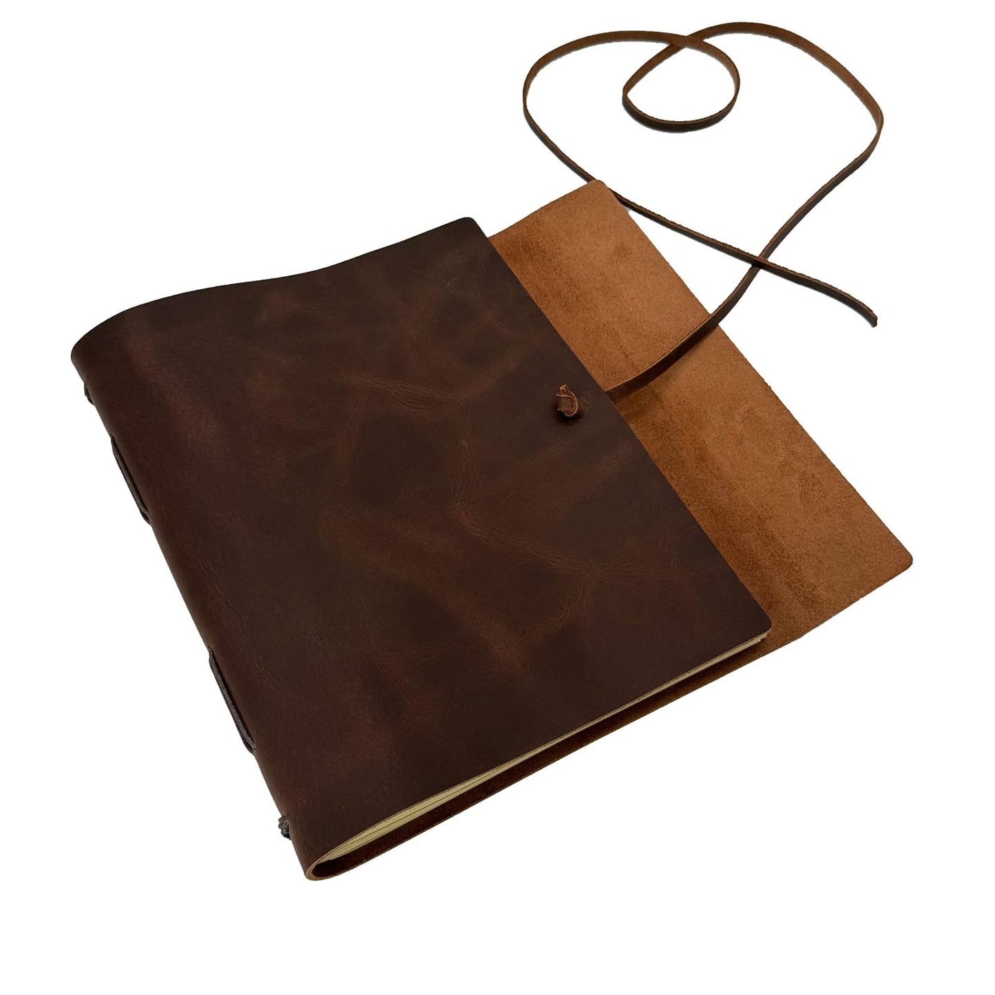 CooLeathor Large Notebook Journal - Genuine Leather Journals for Writing A4 Size Diary 8x10 Inch, Notepad For Women and Man, Gifts,Work,Travel Rustic Brown