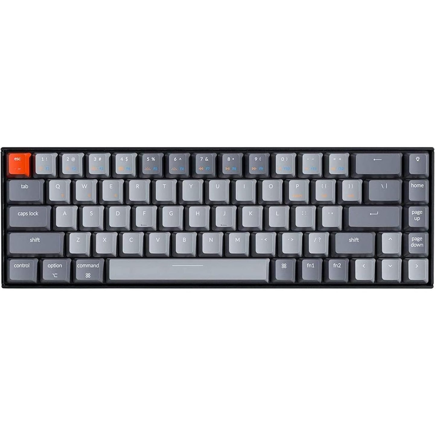 Keychron K6 Bluetooth 5.1 Wireless Mechanical Keyboard with Gateron G Pro Brown Switch/LED Backlit/Rechargeable Battery, 68 Keys Compact Keyboard Compatible with Mac Windows