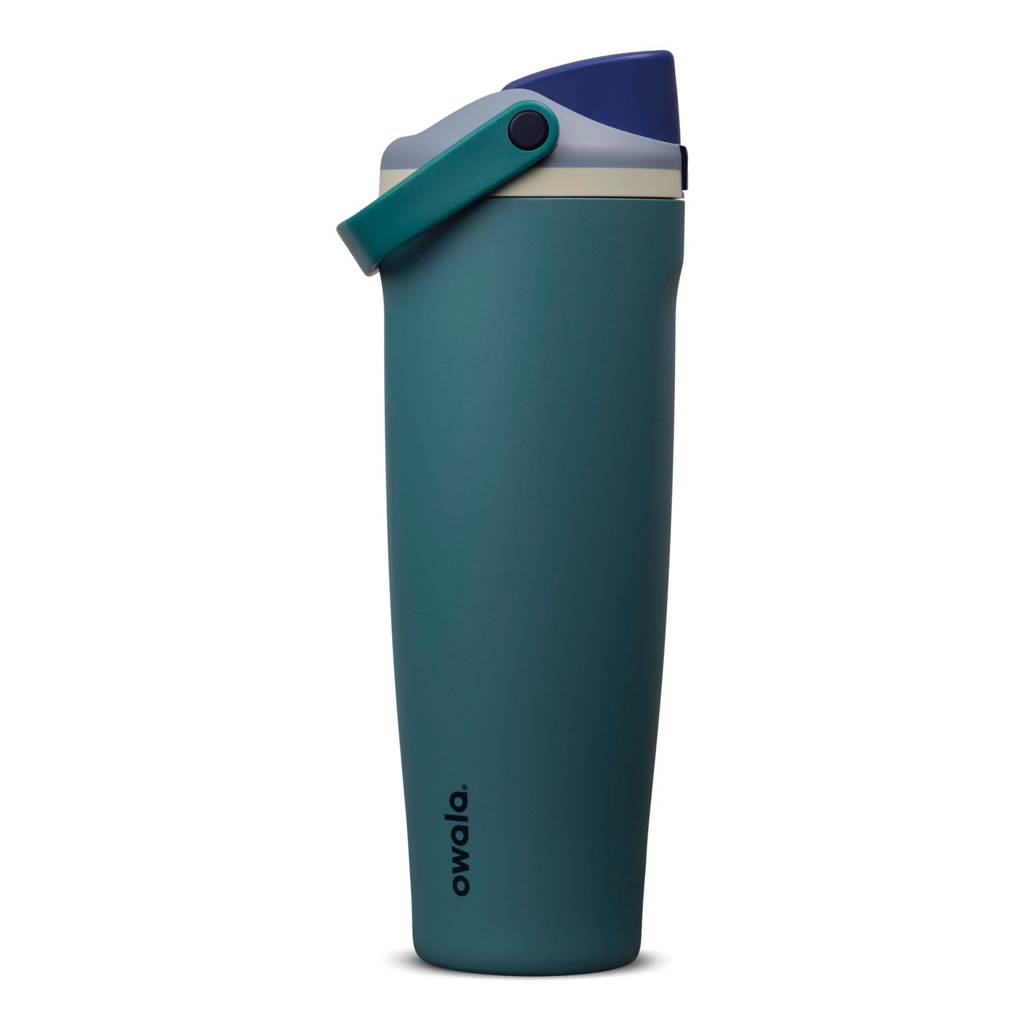 Owala FreeSip Sway Insulated Stainless Steel Water Bottle with Two-Way Spout, Built-In Straw and Bucket Handle, Made for Travel, School, and Sports, 30oz, BPA Free, Leak Proof, Denim