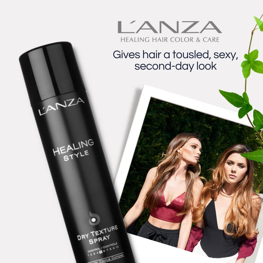 L'ANZA Healing Style Dry Texture Spray with Medium Hold Effect, Eliminates Frizz, Detangles and Boosts Hair's Shine, With UV and Heat Protection to Prevent Sun and Styling Damage (8.5 Fl Oz)