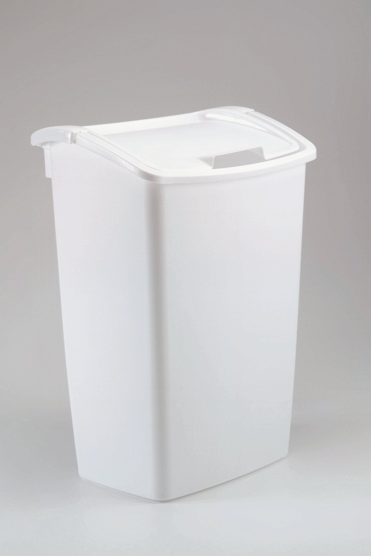 Rubbermaid,White Dual-Action Swing Lid Trash Can, 11.25 Gallon, for Home/Kitchen/Bathroom/Garbage