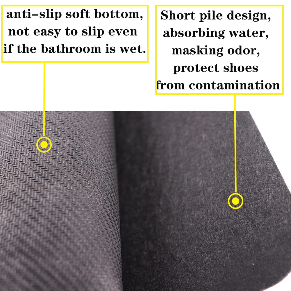 HBGOTL Urinal Mats (12 Pieces) -Crease-Free Packing, Heavy-Duty, Super Non-Slip, Water Absorption, Deodorization Black Floor Urine Mats for Men's Restrooms & Bathrooms(Hexagon)