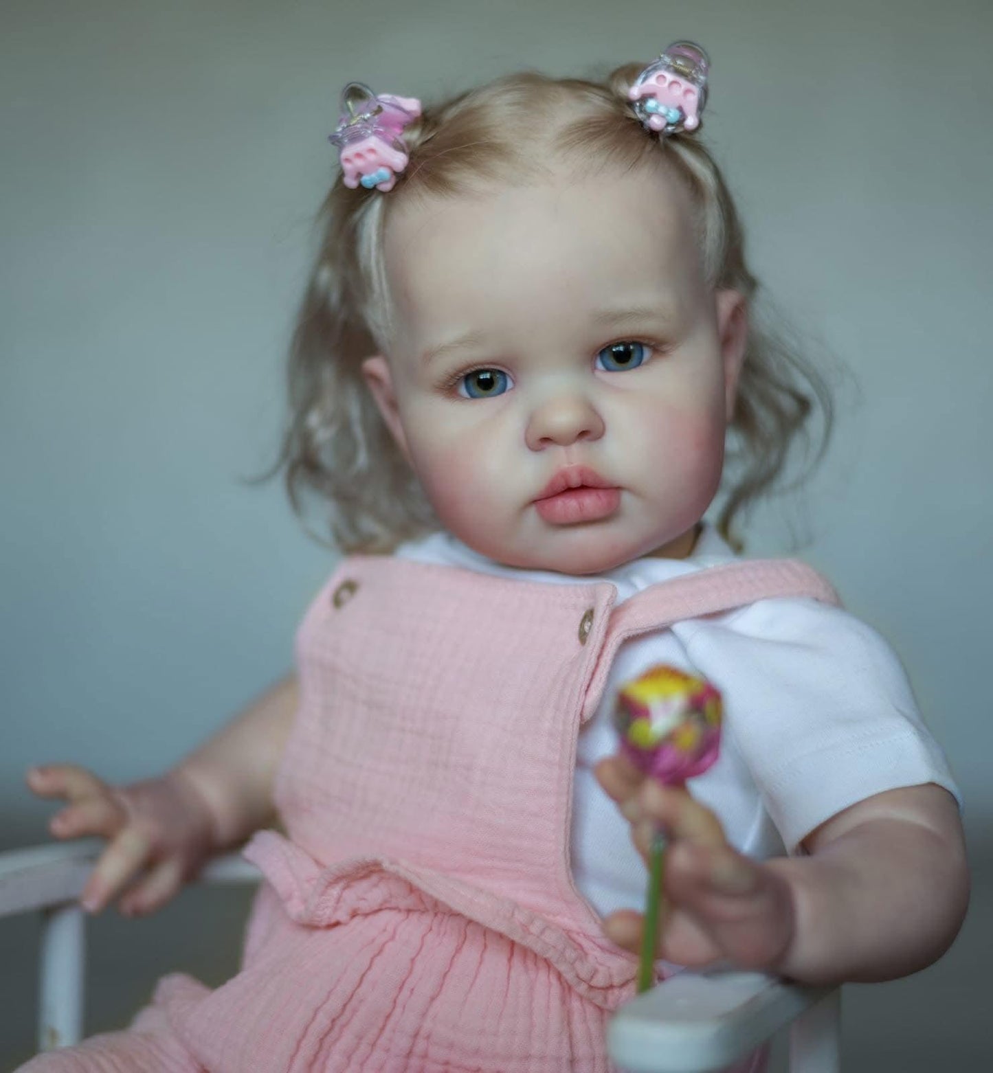 Zero Pam Reborn Baby Dolls Girls 24 Inch Large Size, Realistic Baby Doll, Real Looking Reborn Toddler Girl with Natural Curly Hair, Life Size Dolls for Girl Boy Toys