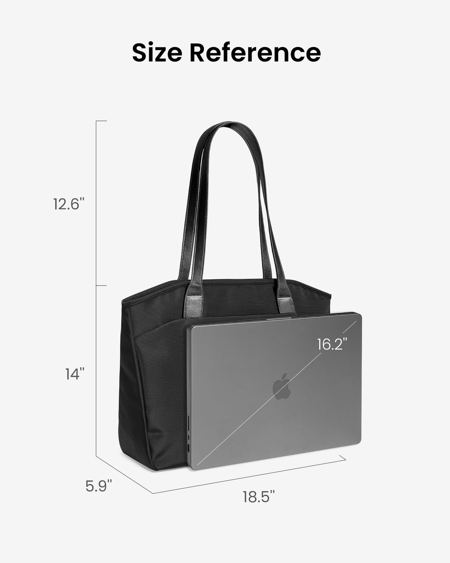 tomtoc Laptop Tote Bag for Women, 16 Inch Water-resistant Laptop Work Bag with Device Compartment, 18L Large Capacity Office Computer Shoulder Bag Briefcase Handbag for Business Travel College Teacher