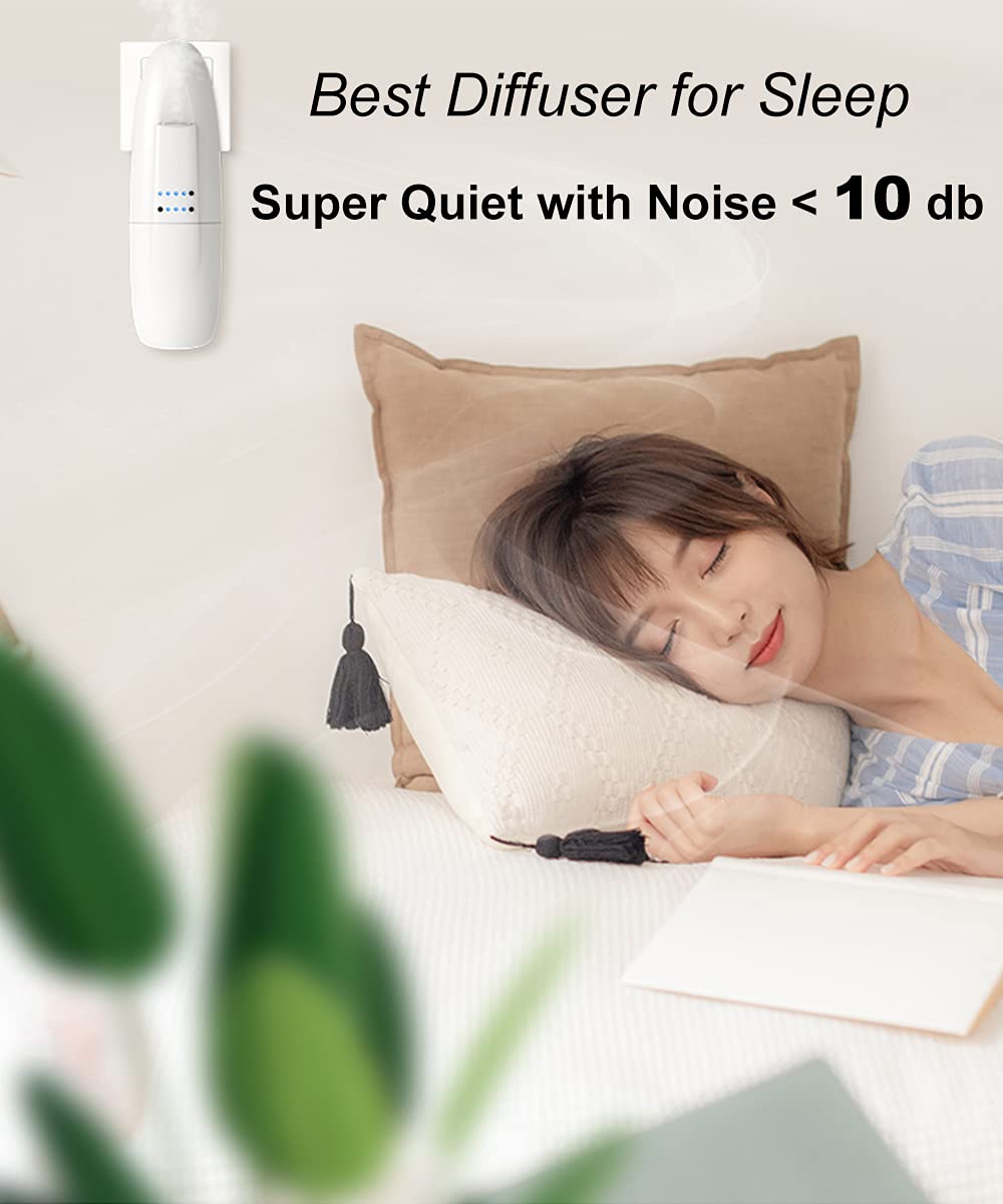Smart Waterless Aromatherapy Essential Oil Diffuser, Professional Portable Scent Air Machine, Waterless Plug-in Aroma Diffuser for Essential Oils, 100ml for Home, Large Room