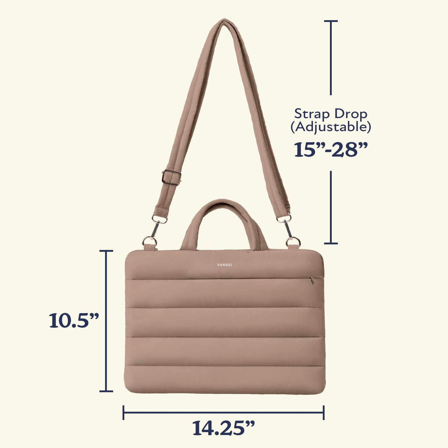 Vandel 13-14 inch Laptop Carrying Case Sleeve with Strap, Shoulder Bag with Handle, 14 in Laptop Computer Bag for Women, MacBook Air 13 Inch Carrying Case, MacBook Pro 14 in HP Messenger Carrier