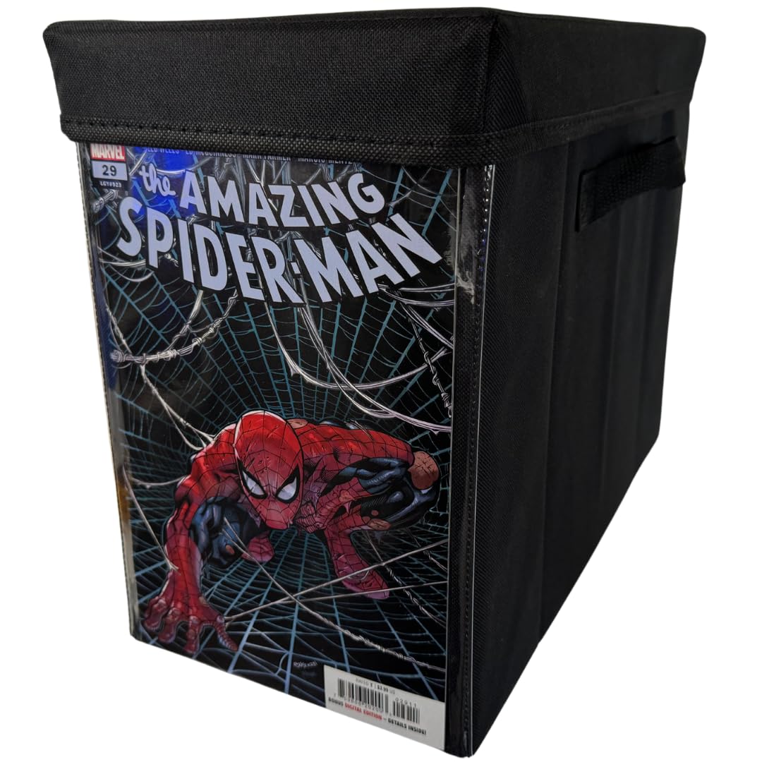Swanky Nerd Comic Vision Comic Book Storage Box and Comic Book Display [Patent Pending] - Removeable, enclosed top - 2pack