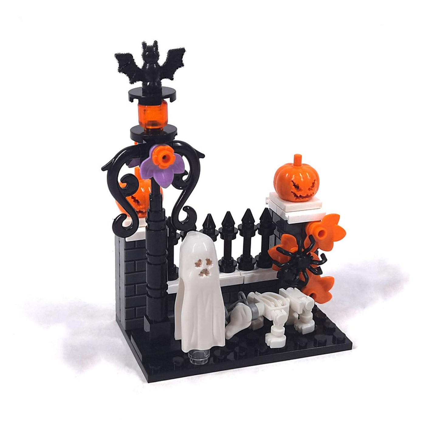ILIEMOC Halloween Graveyard Building Blocks Set(258 PCS, 3 Set)– Haunted House DIY Bricks Kit Compatible with Lego 853792 Accessory, Spooky Zombies Theme, Gift or Souvenir for Kids Ages 6+