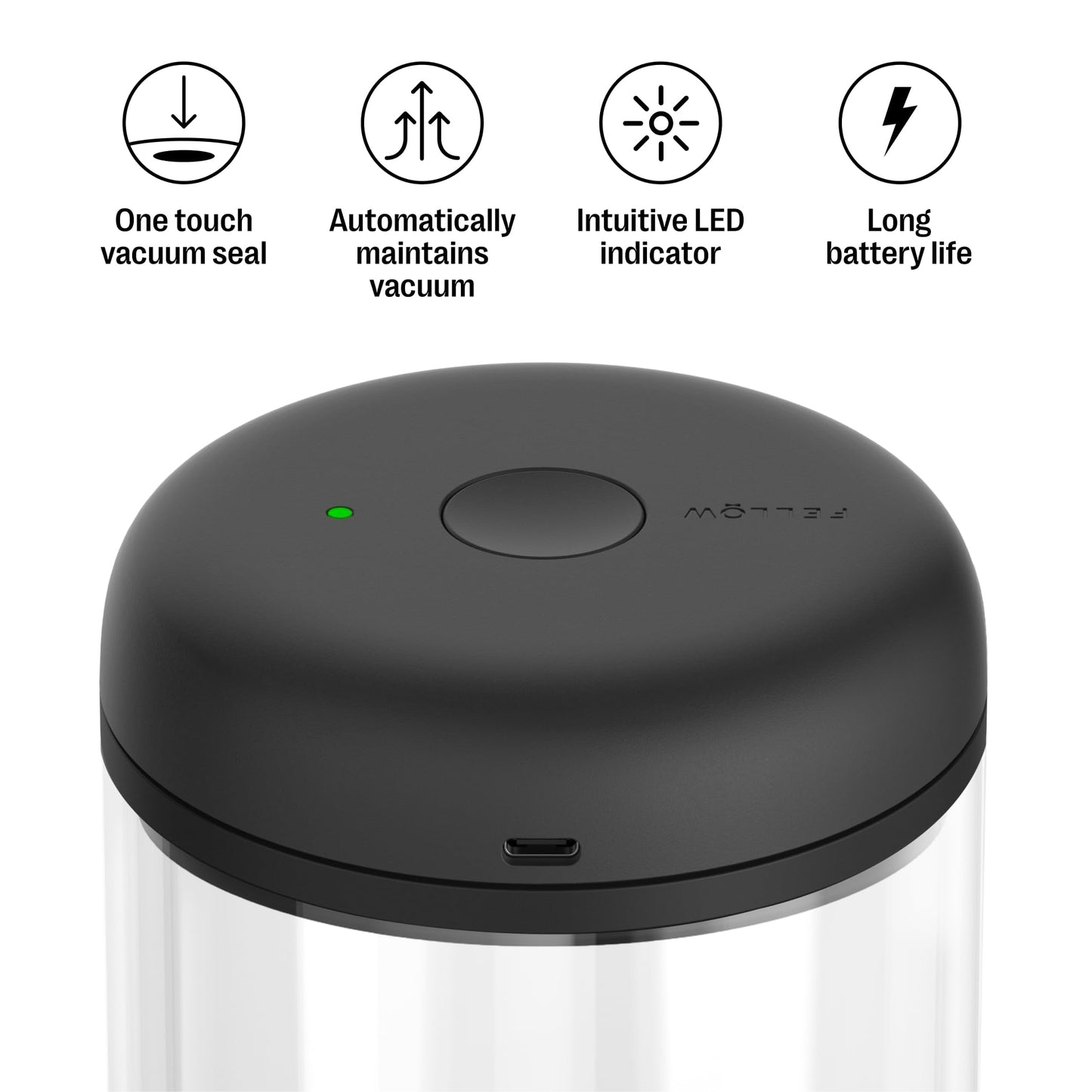 Fellow Electric Atmos Lid - Automatically Sealing Lid - Compatible With All Atmos Vacuum Coffee Canisters