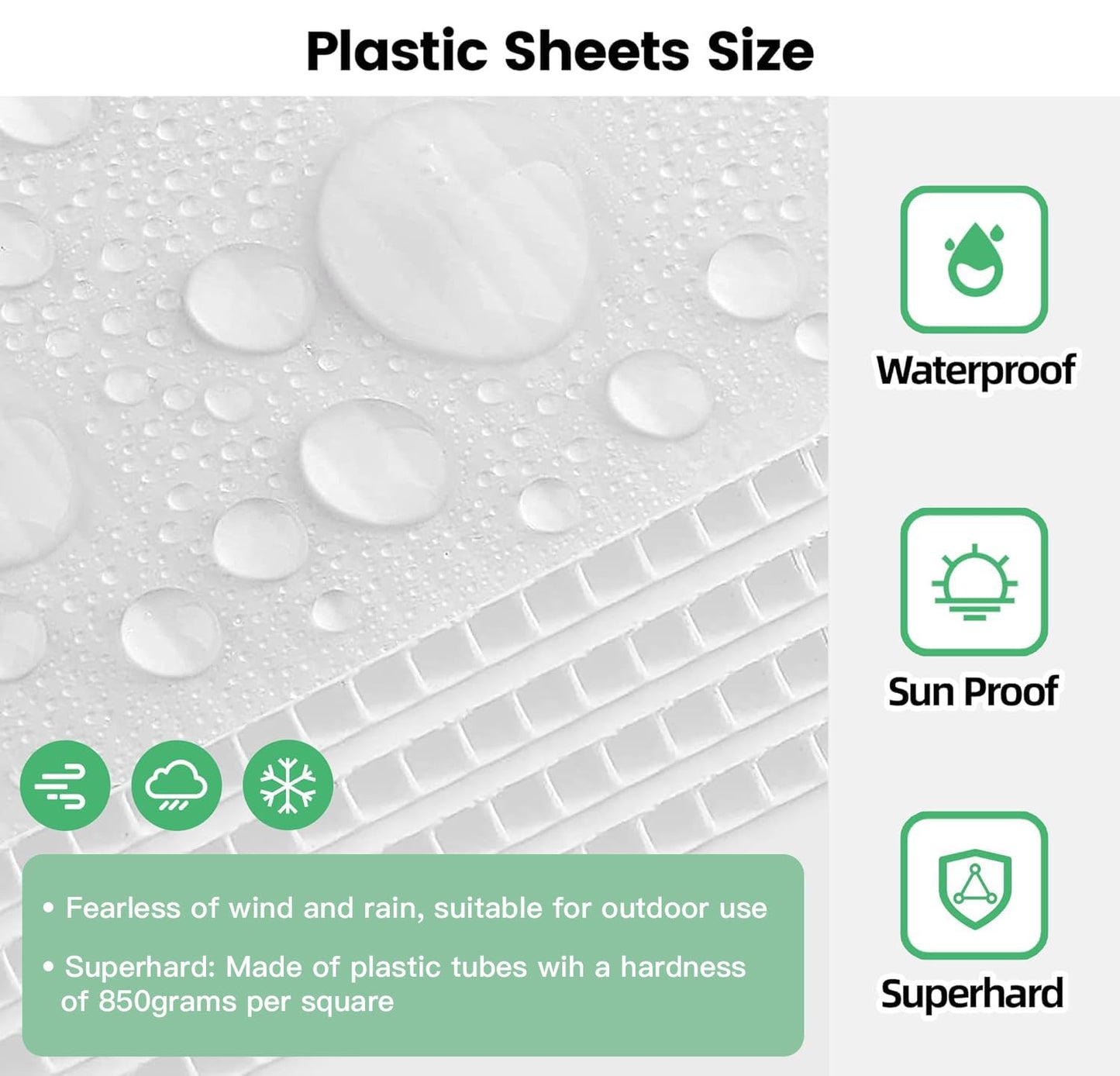 VAIIGO Plastic Sheets 24" x 36", 4mm Blank Yard Lawn Signs, 4 Pack Plastic Poster Board, Coroplast Sheets for Garage Yard Sale Sign, A-Frame, Warnings, Divider, Crafts, Packing