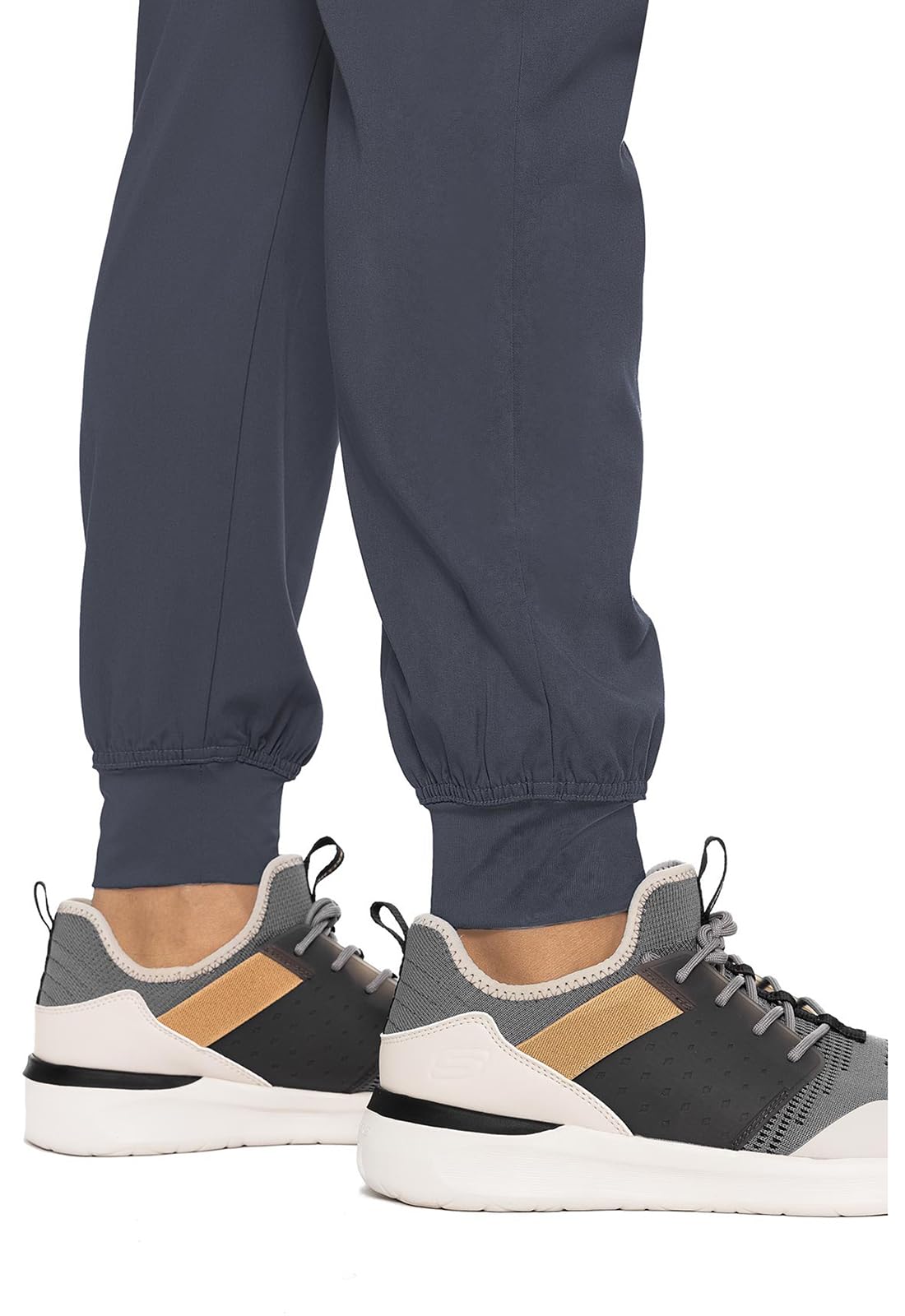 Med Couture Bowen Scrub Jogger Pants for Men - Perfect for Casual Wear and Active Lifestyles MC7777, Pewter, Large