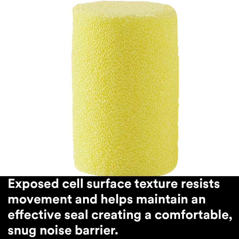 3M Ear Plugs, 200 Pairs/Box, E-A-R Classic 310-1001, Uncorded, Disposable, Foam, NRR 29, For Drilling, Grinding, Machining, Sawing, Sanding, Welding, 1 Pair/Pillow Pack
