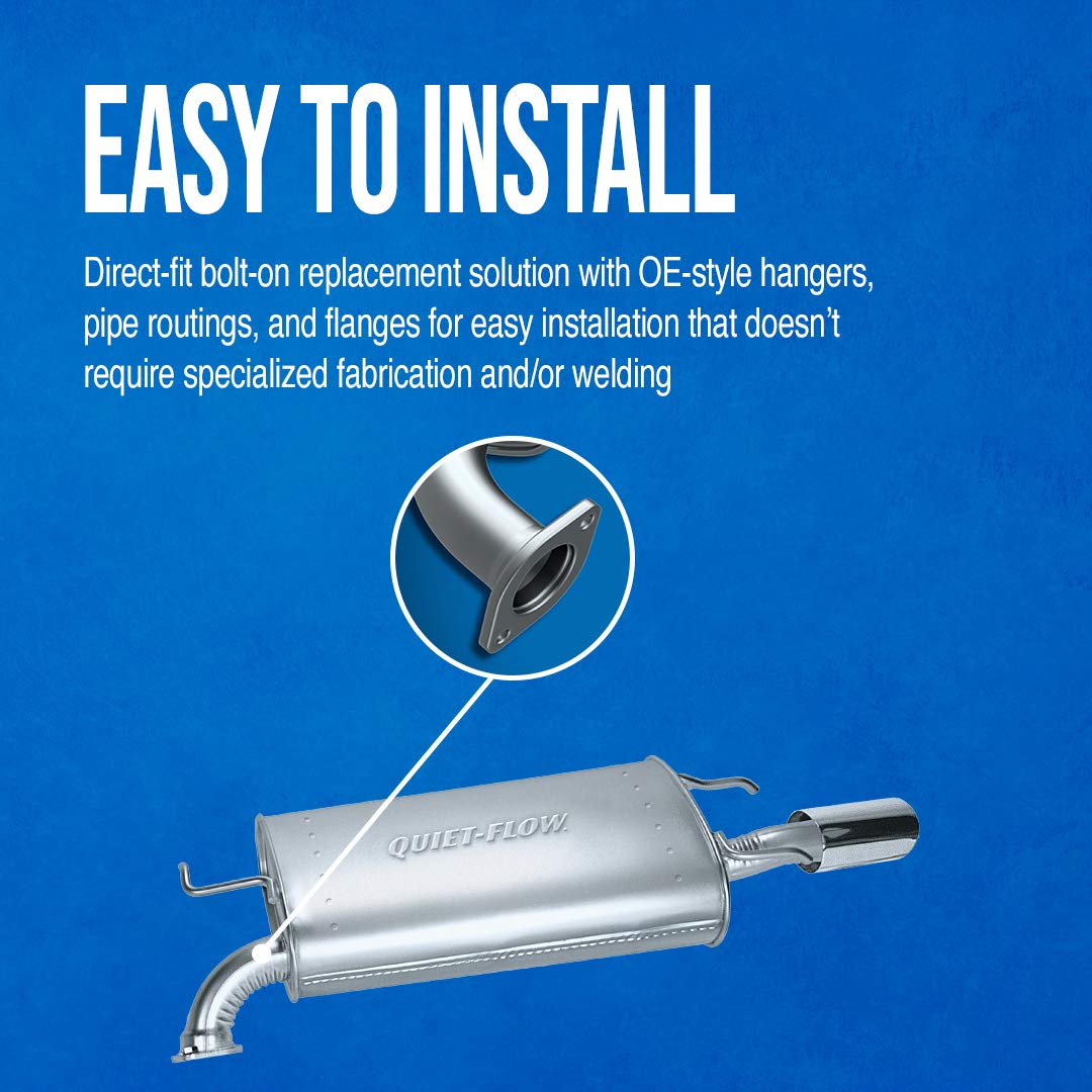 Walker Quiet-Flow SS 21456 Direct Fit Exhaust Muffler 2.25" Outlet (ID) for Jeep Wrangler