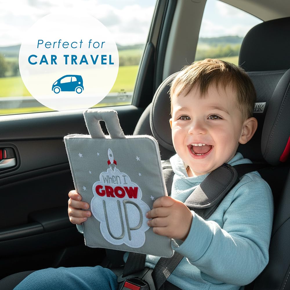 Curious Columbus Quiet Book. When I Grow Up. Fabric Busy Book. Educational Activity Toy for Toddlers Preschool and Pre-K Early Learning