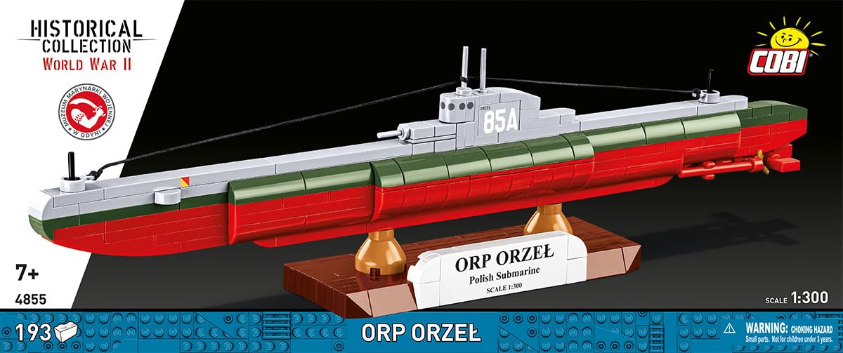 COBI Historical Collection WWII Polish Submarine ORP Orzel, 193 Pieces