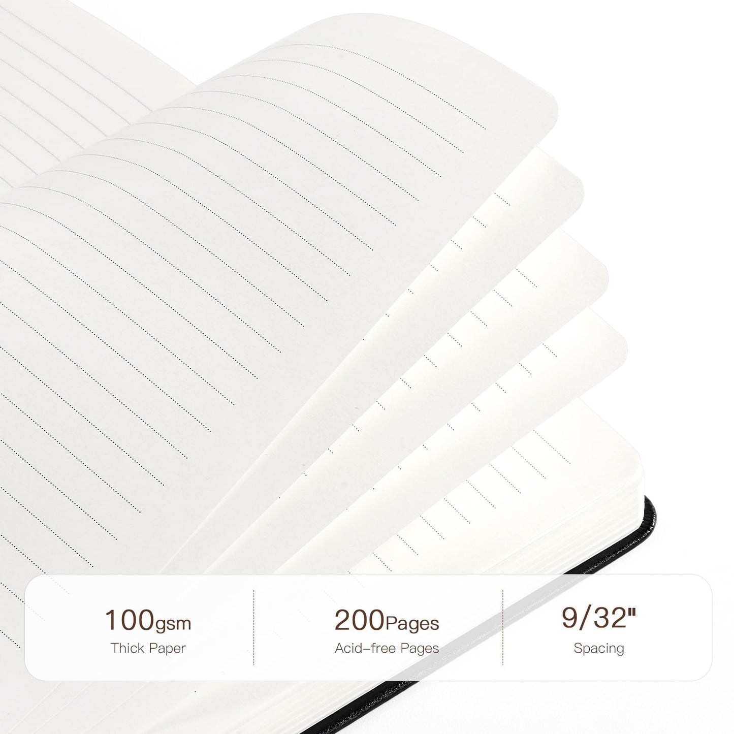 Dynta Office Notebooks 6 Pack, A5 Lined Pages, 100 GSM Paper, Hardcover, College Ruled, Professional Notebooks for Meetings, Work Notes & Everyday Writing