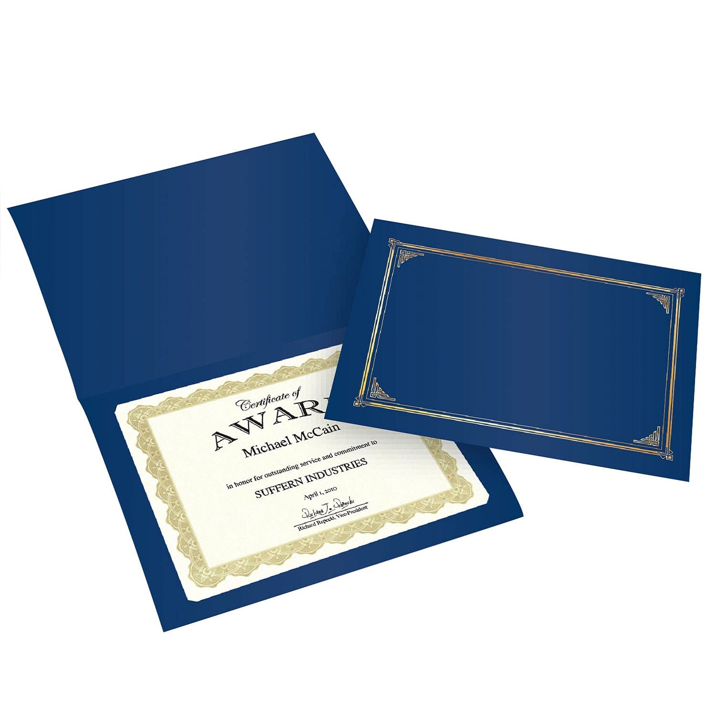 Geographics Classic Linen Document Covers 12.5” x 9.75” Navy Blue 60 Pack - Certificate Holders, Diploma Holder, Frame Documents - Premium Linen Texture for Professional Presentation