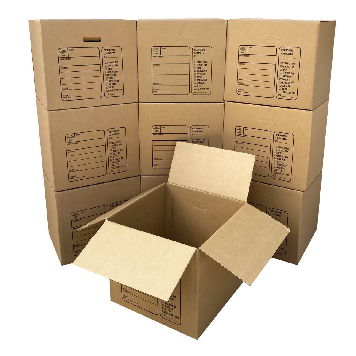 UBMOVE Premium Medium Moving Boxes, 18x18x16",Cardboard Box, (Pack of 10), For Packing, Moving & Storage, Brown Corrugated Boxes, Kitchen Boxes,