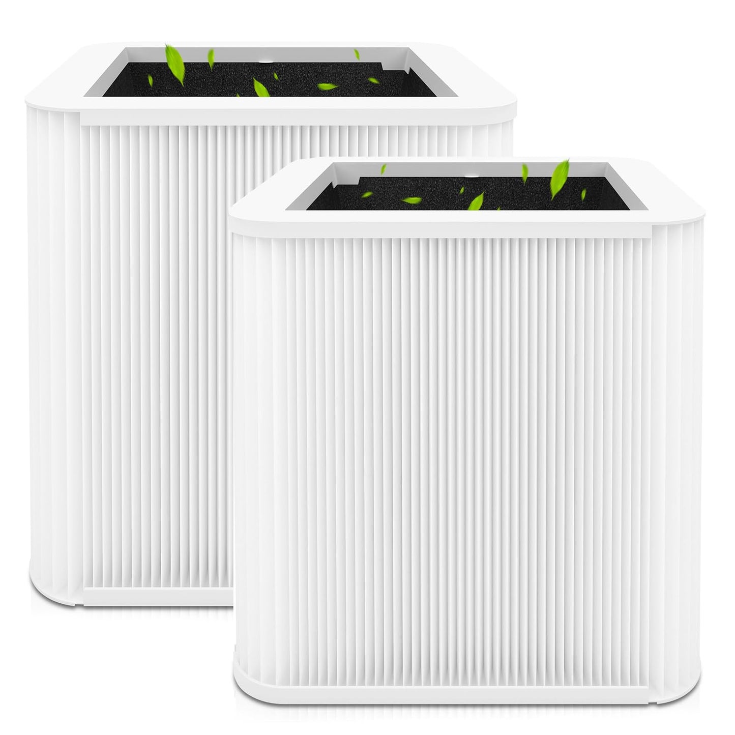 FFAC 211+ Replacement Filter Compatible with Blue Pure 211 Air Purifiers, 2-in-1 True HEPA Particle and Activated Carbon Filters, 2 Pack