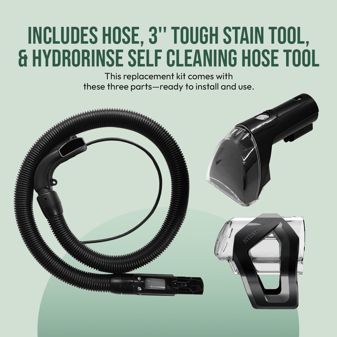 (Upgraded 2025) Flexible Replacement Hose with 3" Tough Stain Brush & Self-Cleaning Tool for Bissell Little Green & SpotClean Carpet Vacuum Cleaners, Fits Models 2694, 2513, 5207, 4720M Series & More