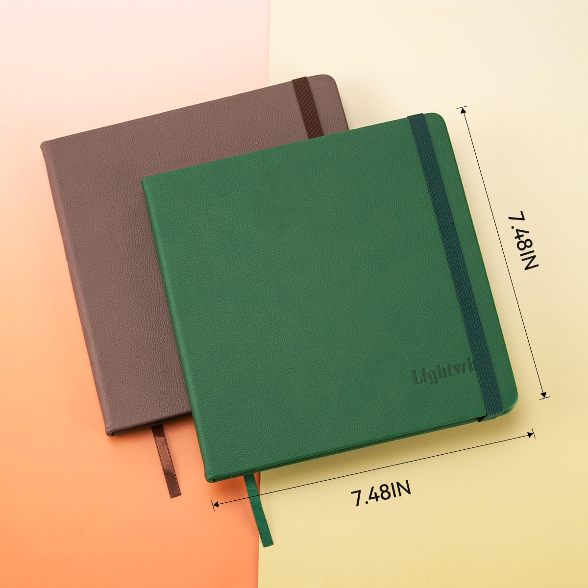 Lightwish Square Watercolor Sketchbook,2 Pack Total 40 Sheets,100% Cotton,300gsm/140lb,Acid-Free,Cold Press Watecolor Paper Journal for Artists Adults Students,7.48 * 7.48 Inches