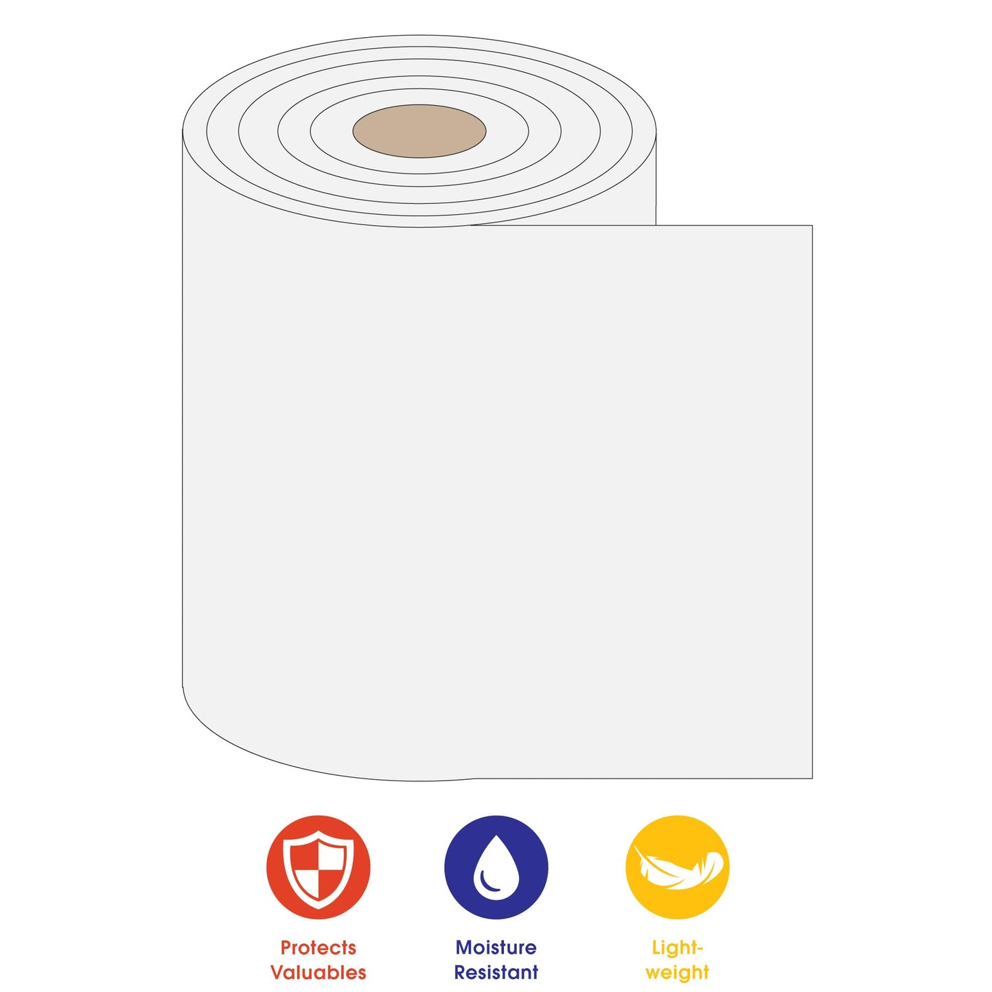 Aviditi Polyethylene UPSable Perforated Air Foam Roll, 350' L x 12" W x 1/8" H, White (FWUPS18S12P)