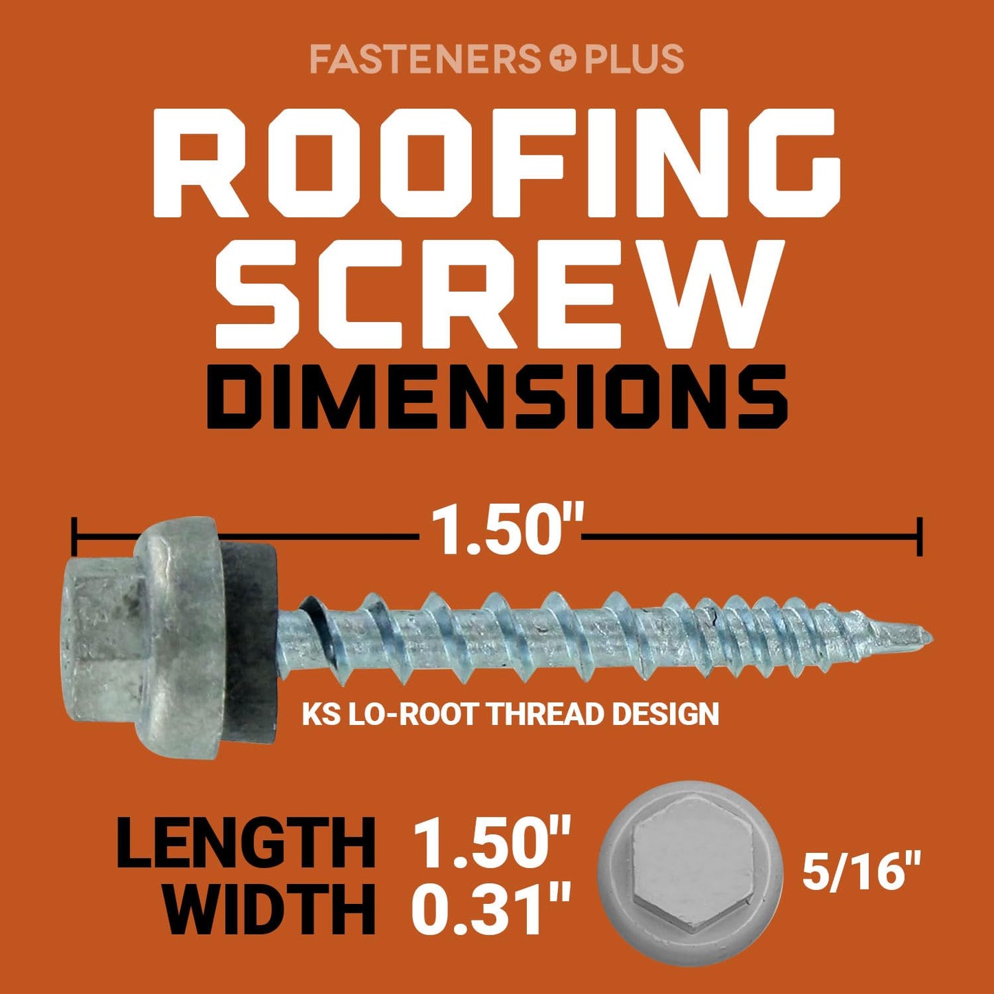 ST Fastening Micro-Bit ZXL WoodBinder Metal to Wood #10 x 1 1/2" Galvanized Screws with EPDM Rubber Washer, 250-Count - Designed for Metal Roofing and Siding Panels