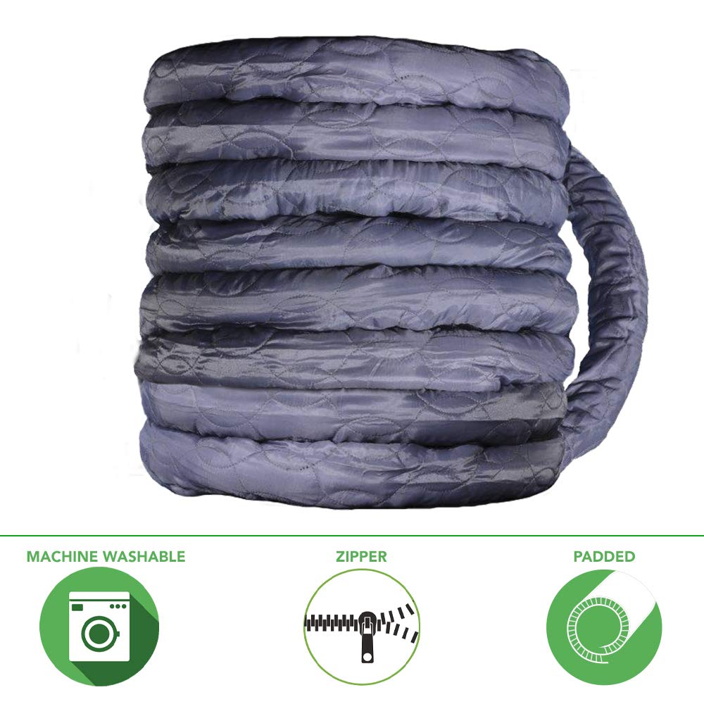 OVO Universal Padded Hose Cover, Fits All 30 to 32 ft Central Vacuum Hose, Machine Washable, Easy to Install with Zipper