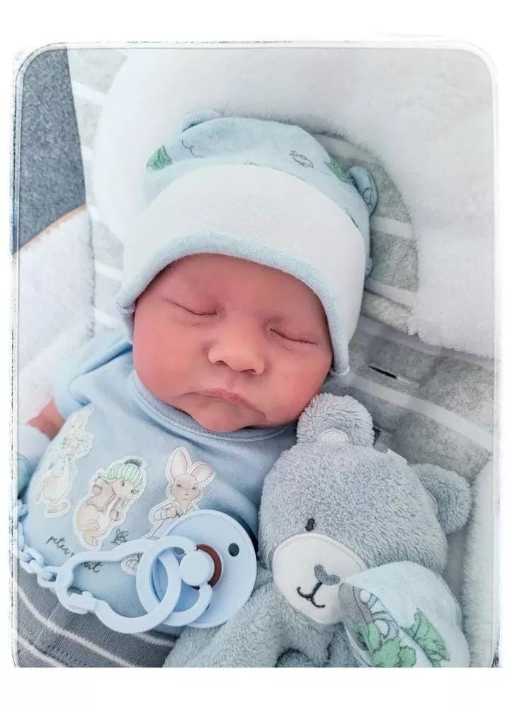 Realistic Reborn Dolls Levi - 18 Inch Lifelike Sleeping Baby Boy That Look Real Soft Cloth Body Newborn Baby Dolls Poseable Advanced Painted with Gift Box Set for Kids Age 3+