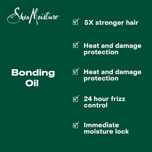 SheaMoisture Bond Repair Shampoo, Conditioner, Leave-In, & Oil Alma Oil 4 Pk to Strengthen Hair with Restorative HydroPlex Infusion