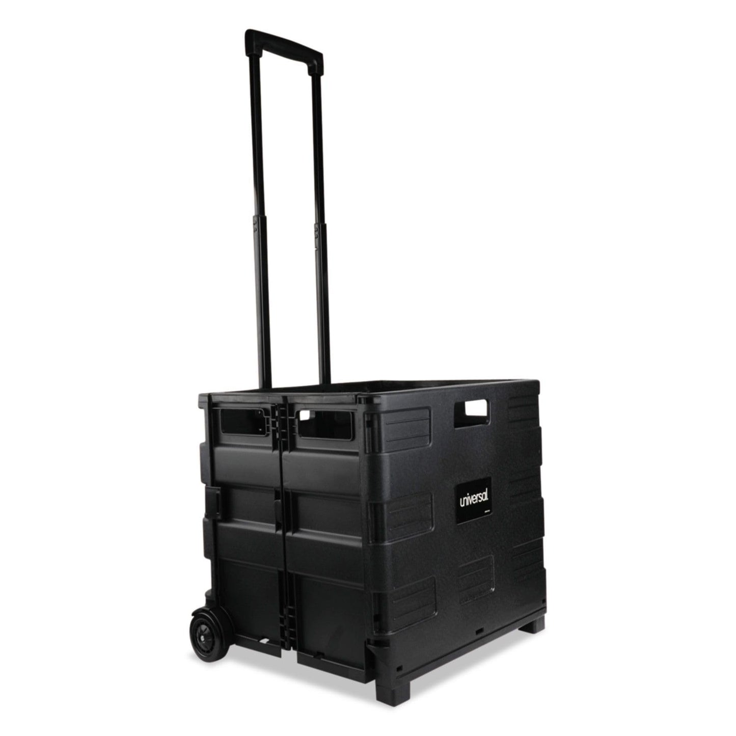 Universal Collapsible Mobile Storage Crate, 18.25" x 15" x 39.4", Black
