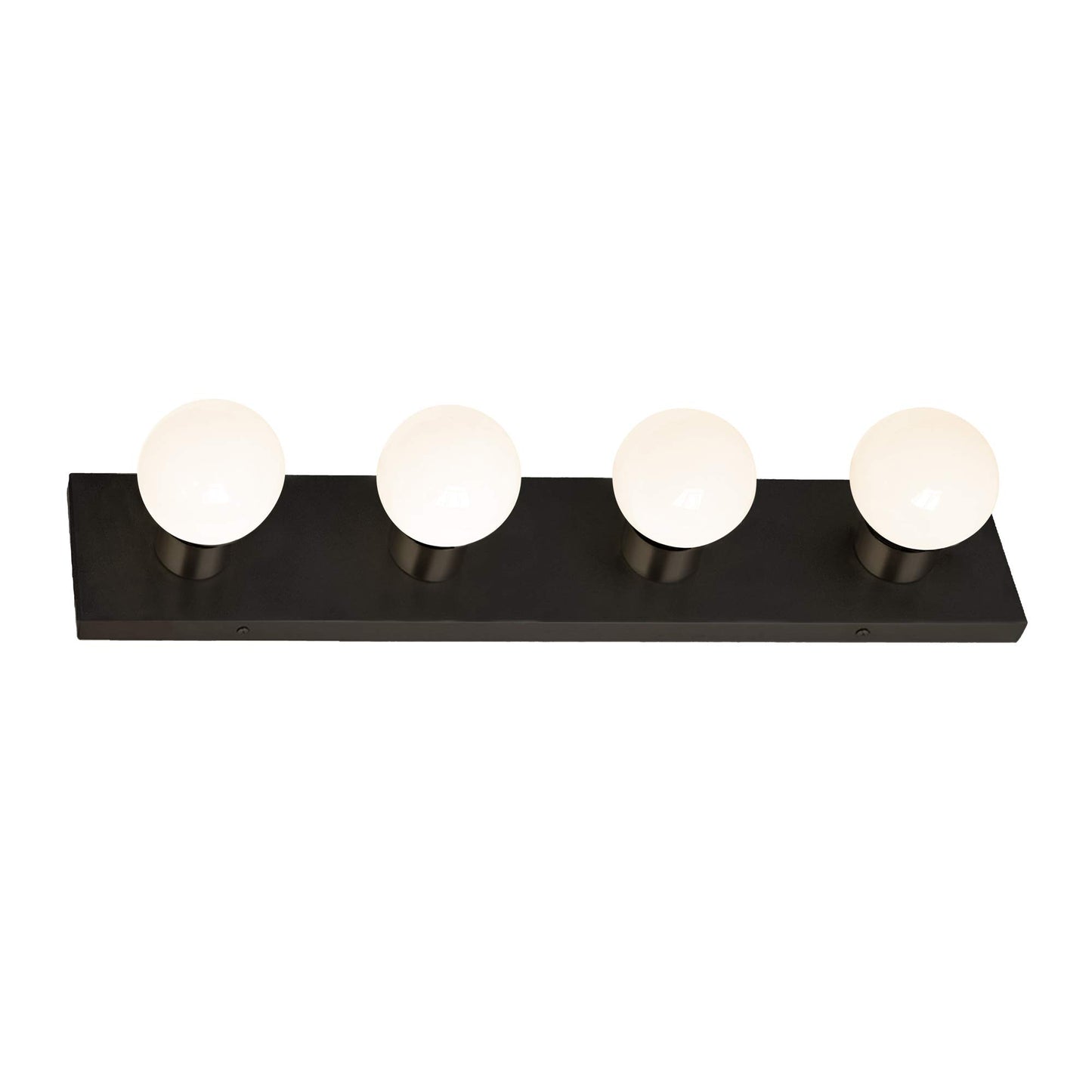 Design House Vanity Lights, 4 Linear Lights, Dimmable, Horizontal or Vertical Use, Uses (4) 60W Bulbs, for Bathroom/Makeup Vanity, Matte Black, 24.0. in. L x 4.33 in. H x 2.0 in. D, 588574-BLK