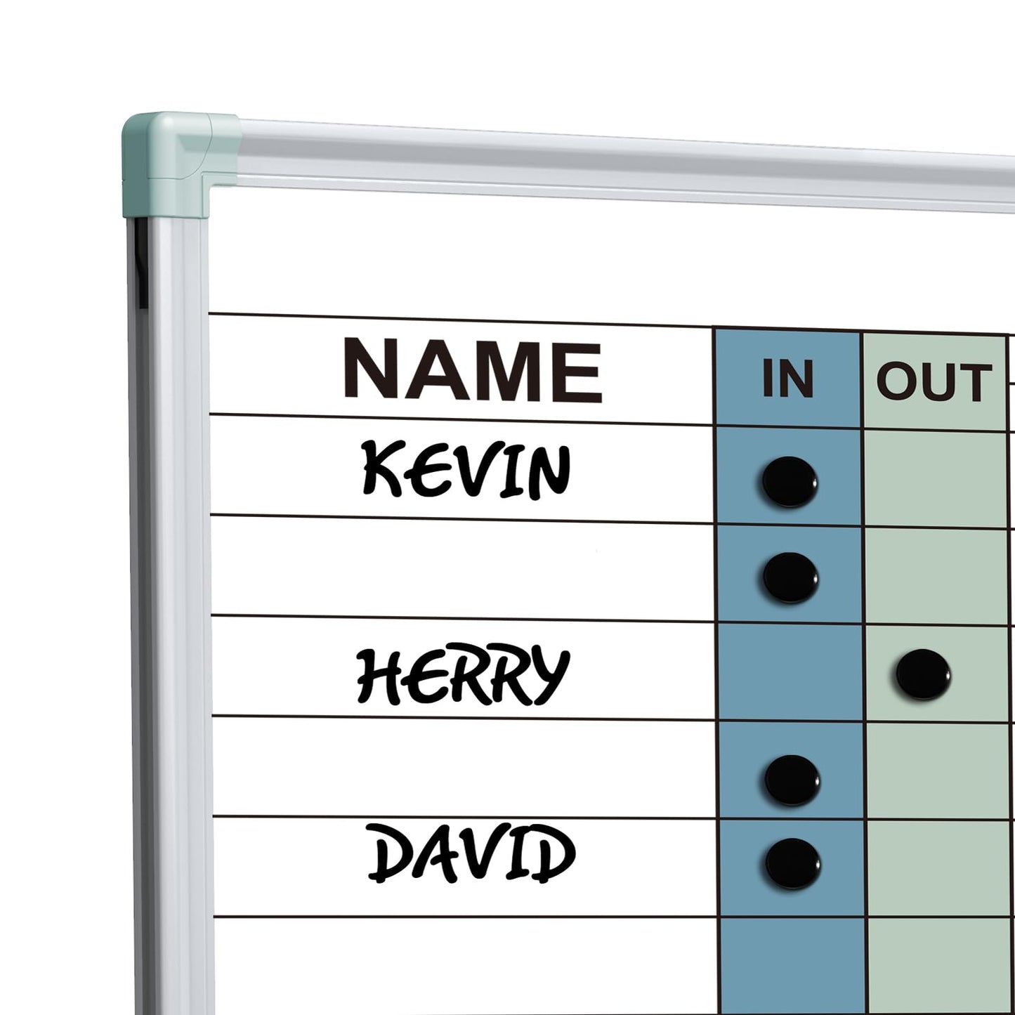 Lockways in and Out Magnetic Dry Erase Board, Employee in/Out Planner Board 24" x 18", Colorfull Wall-Mounted Aluminum Framed Notice Board