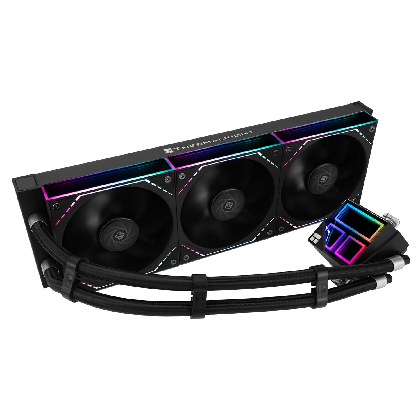 Thermalright Frozen Infinity 360 Black CPU Water Cooler,360 Aio CPU Cooler, Triple TL-M12 PWM Fans,Infinity Mirror CPU Cooler,for AMD/AM4/AM5,Intel LGA1851/1700/1150/1151/2011