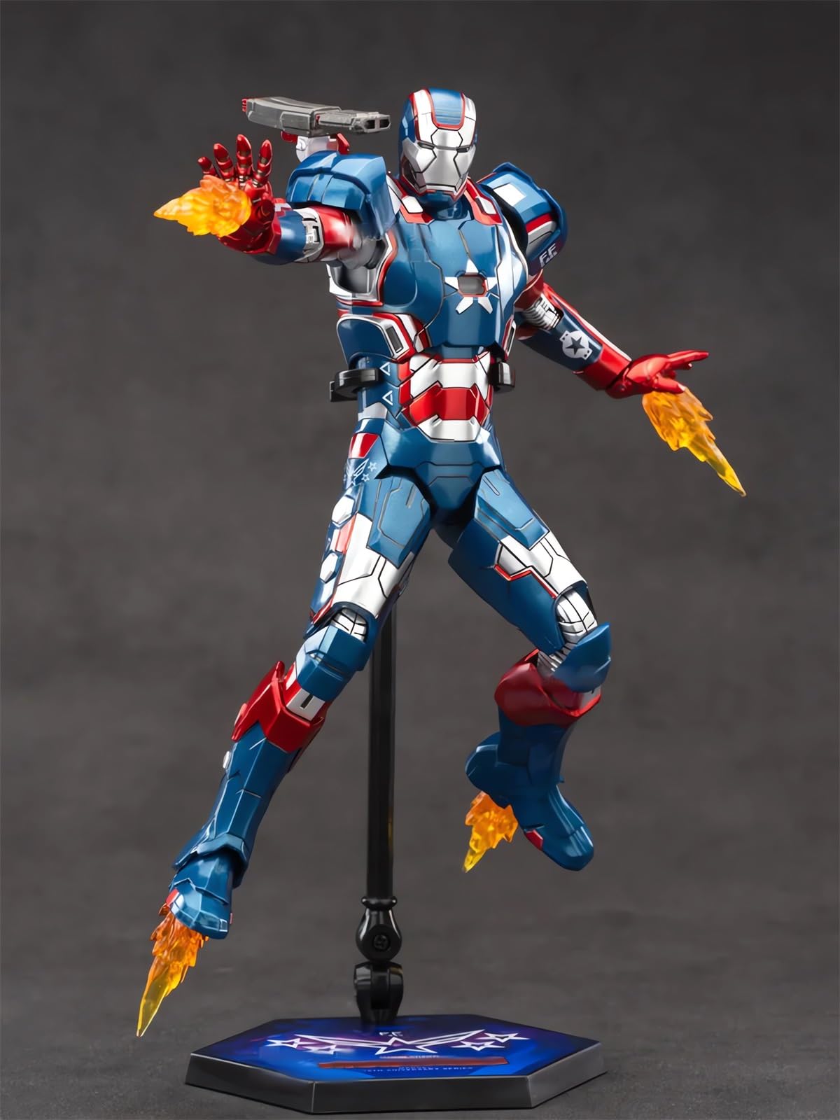 BANOBI 7 Inch Ironpatriot Action Figure (1/10 Scale) with Lots of Accessories,Exquisite Painting Collectible Toy